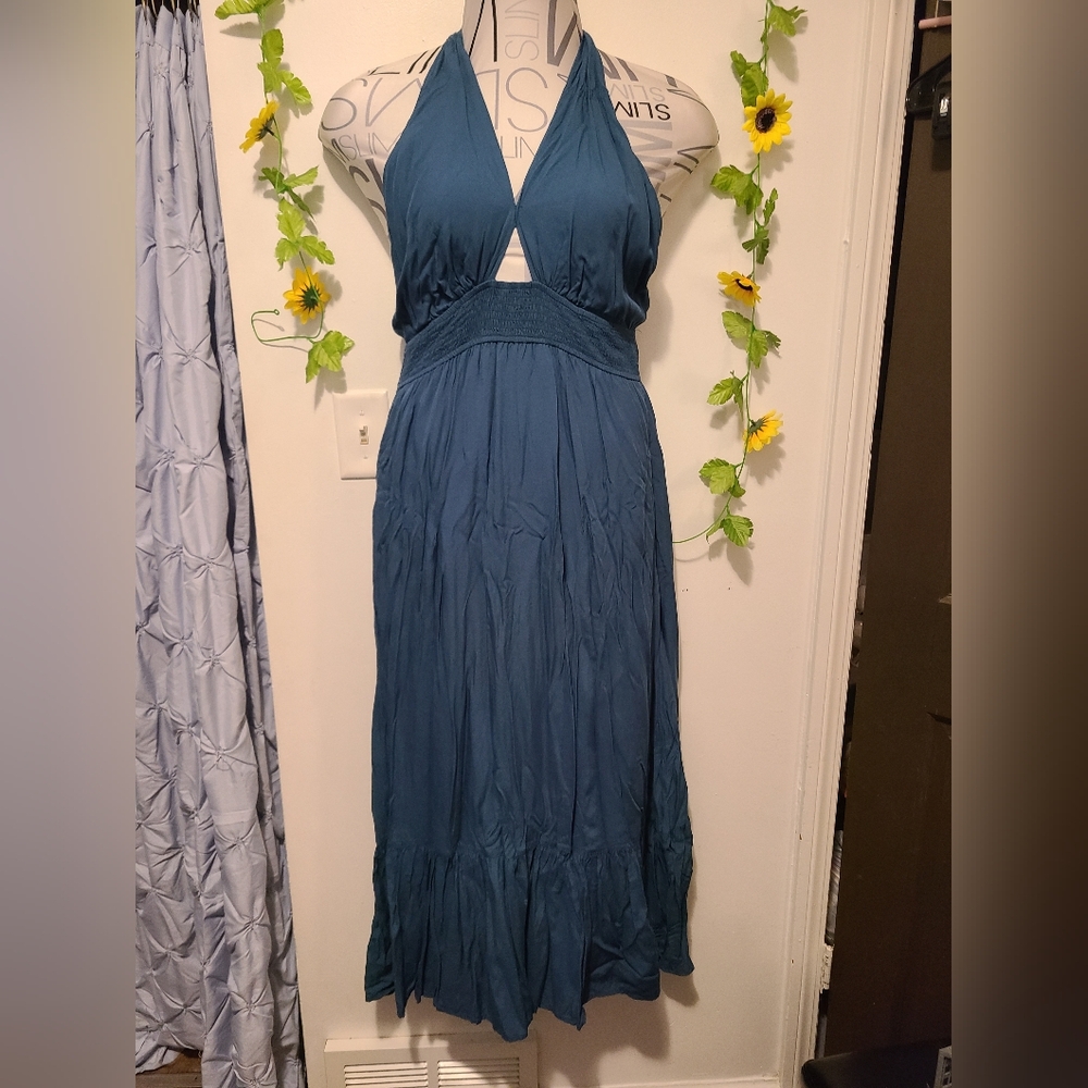Nwt Zesica Large Halter Maxi Dress